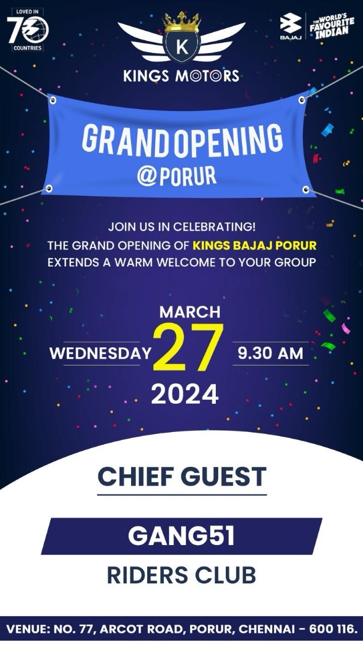 Kings Bajaj Porur Opening Event